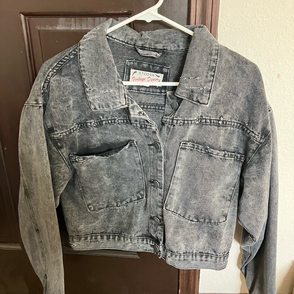Stoosh Washed Black Denim Jacket